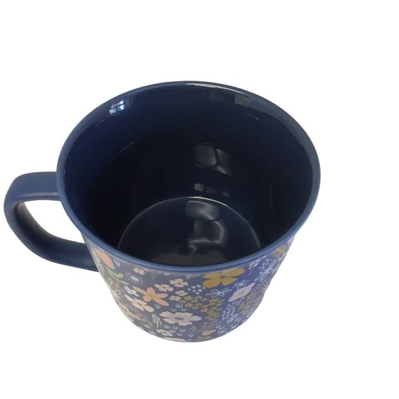 Primo Designs Mug Cup Floral Whimsical White Pink Blue Yellow 15 Oz - Picture 4 of 6